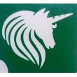 Licorne élégante - - pochoir ECO- vert autocollant pour tatouages éphémères