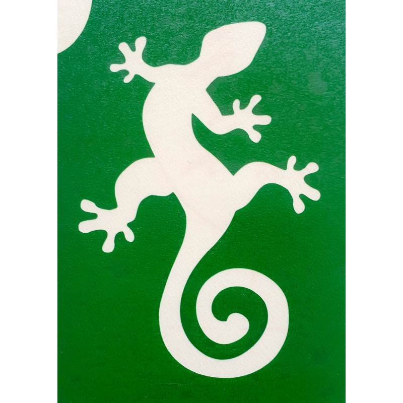 Gecko - pochoir ECO- vert autocollant pour tatouages éphémères