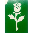 Bouton de rose- pochoir ECO- vert autocollant pour tatouages éphémères