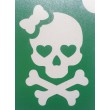 Liebliches Skelett ECO-grüne Schablone für ephemere Tattoos