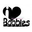 I love Boobies pochoir autocollant pour tattoos temporaires