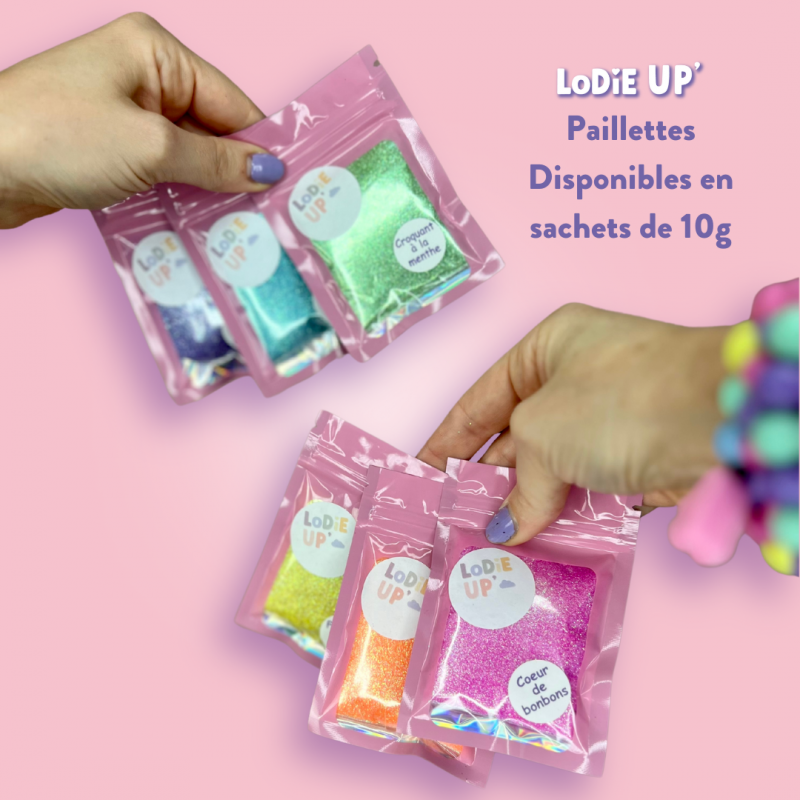 Paillette Rose - Coeur de bonbons Sachet de recharge 10gr 