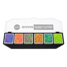 Palette - 6x Glitter Creams VIVID - Galactic UV Neon 